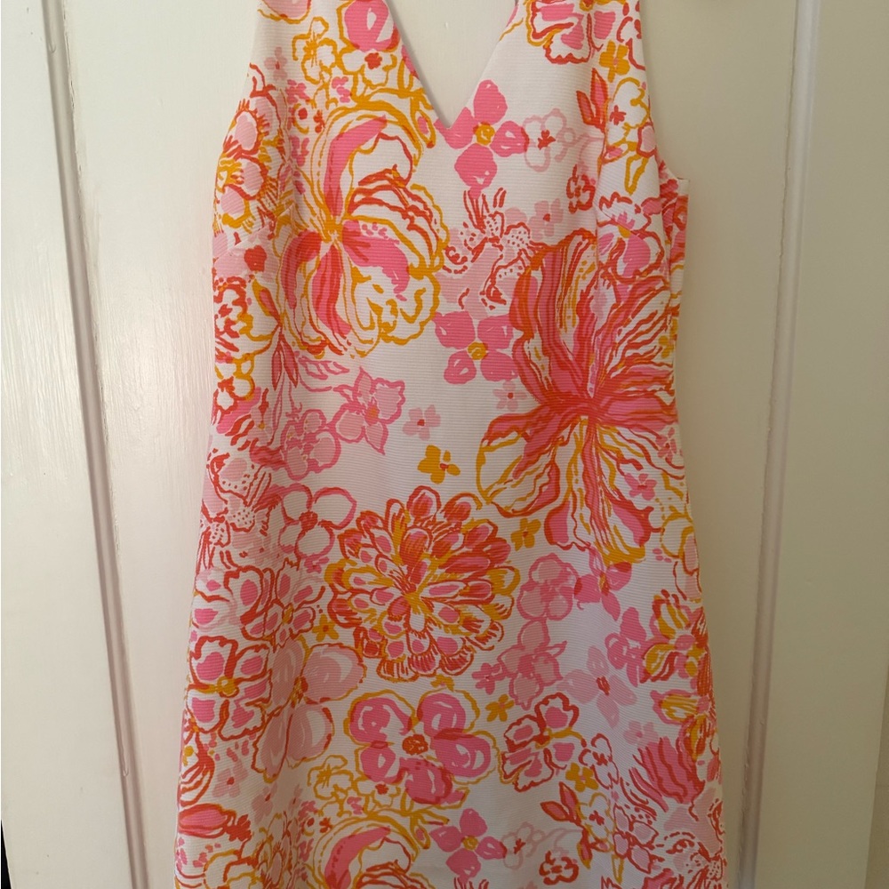 Lilly Pulitzer Vibrant Pink and Yellow Floral Dress